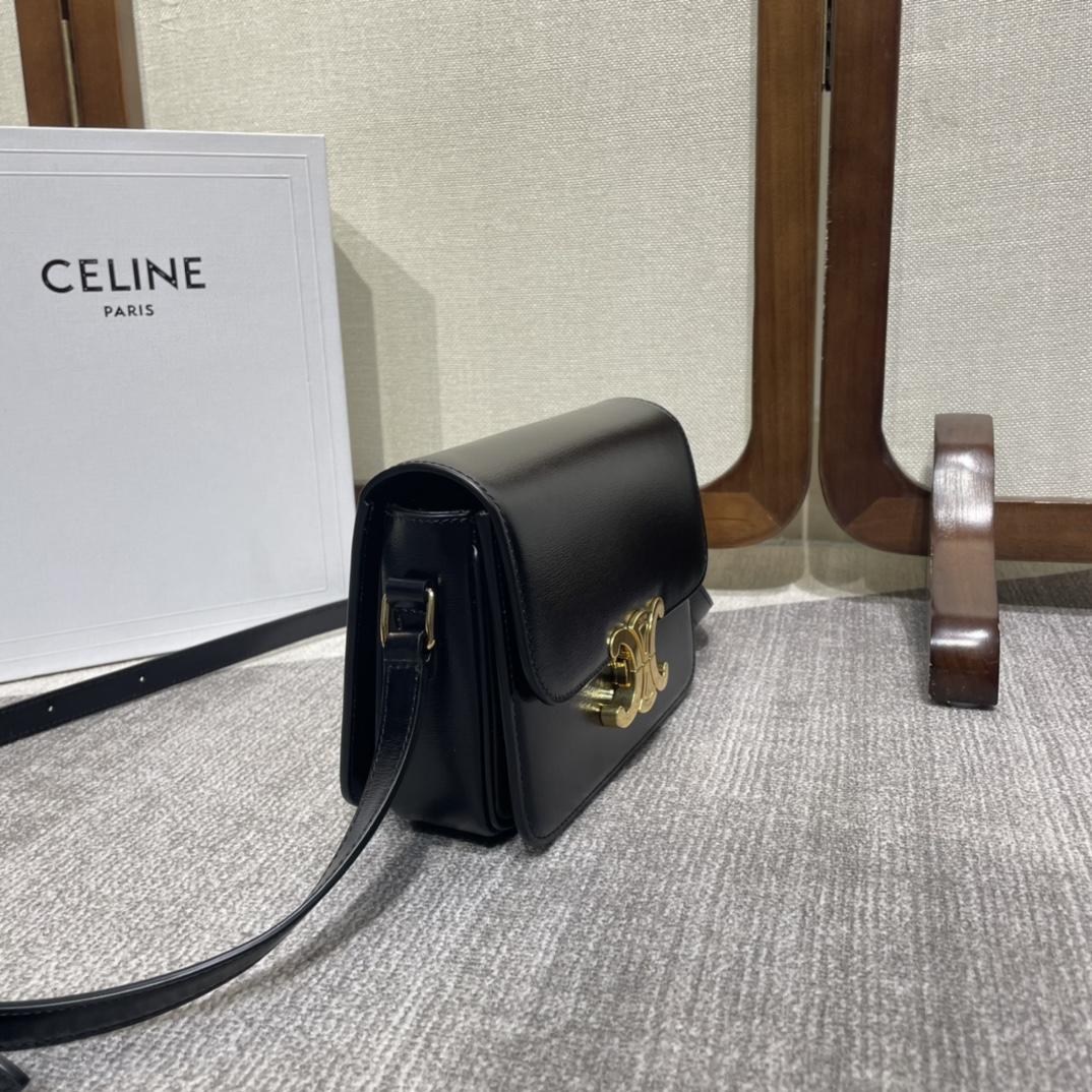 Celine Teen Triomphe Bag In Shiny Calfskin - PerfectKickZ