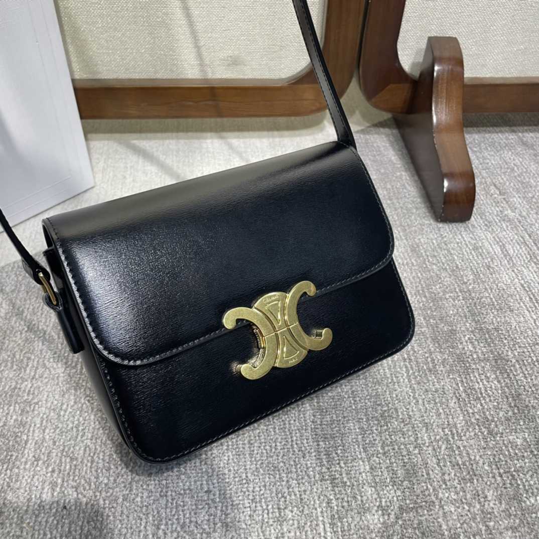 Celine Teen Triomphe Bag In Shiny Calfskin - PerfectKickZ