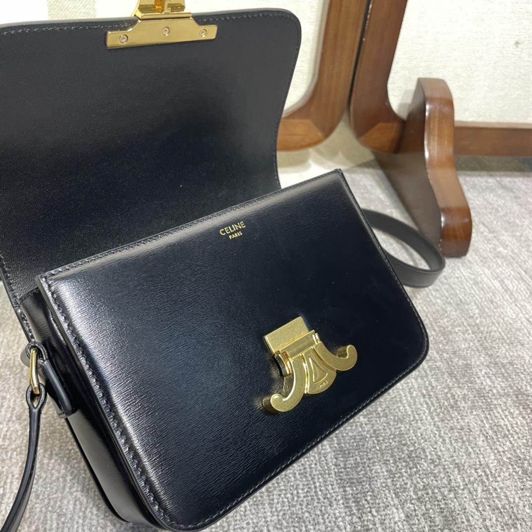 Celine Teen Triomphe Bag In Shiny Calfskin - PerfectKickZ