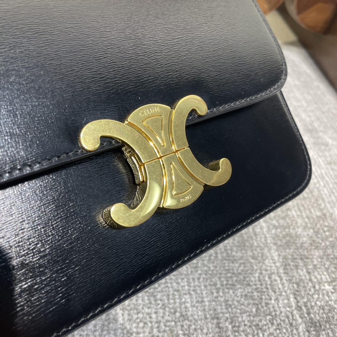 Celine Teen Triomphe Bag In Shiny Calfskin - PerfectKickZ