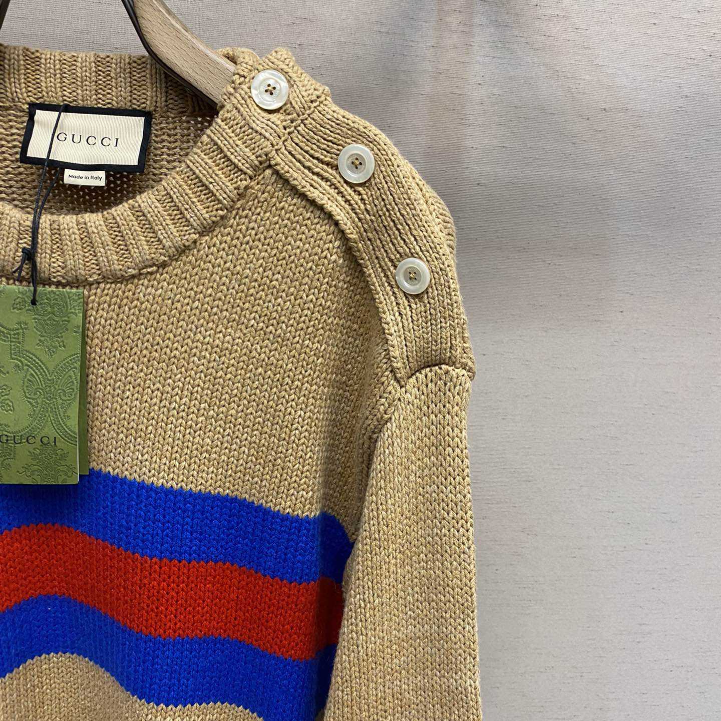 Gucci Wool Mohair Sweater With Web Intarsia - PerfectKickZ