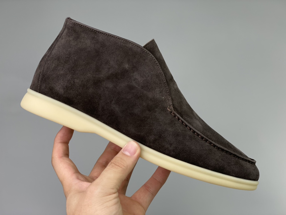 Loro Piana White Sole Summer Walk Loafers In Brown - PerfectKickZ