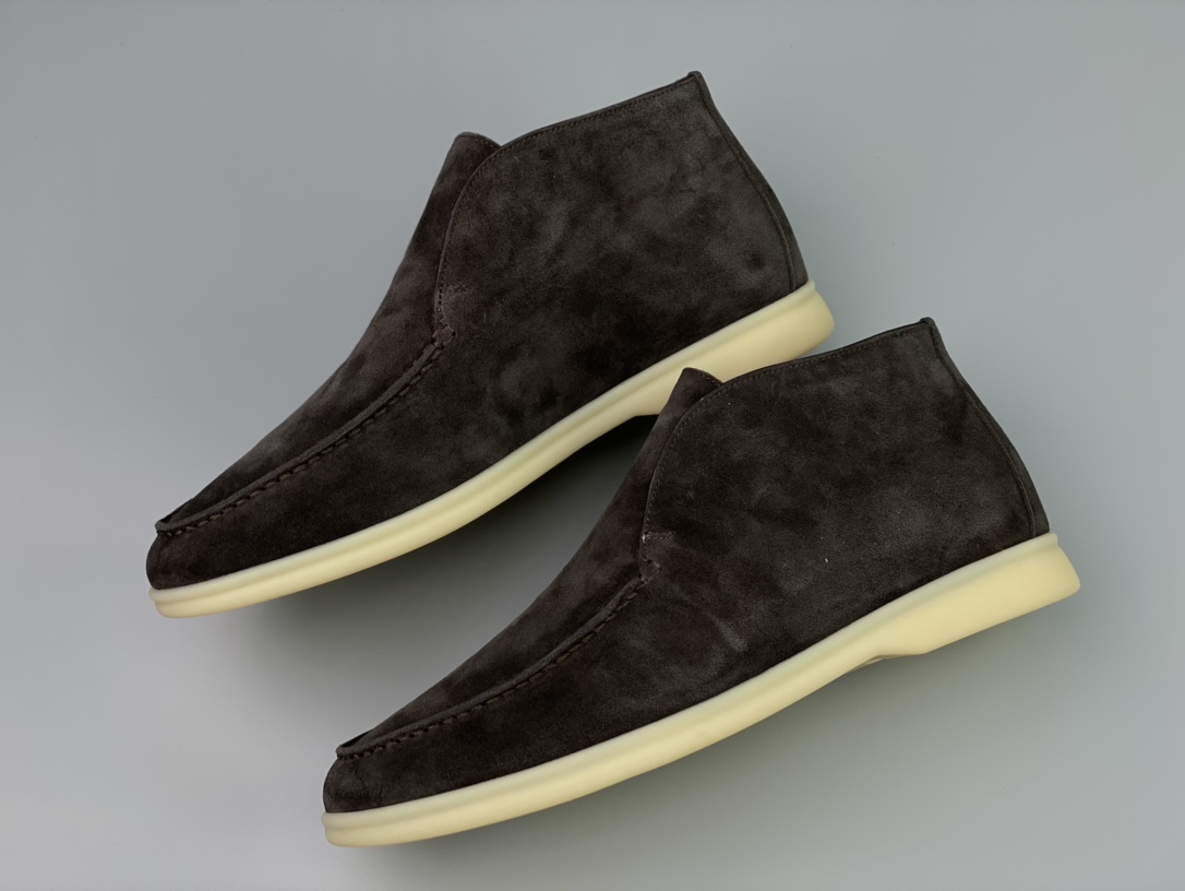 Loro Piana White Sole Summer Walk Loafers In Brown - PerfectKickZ