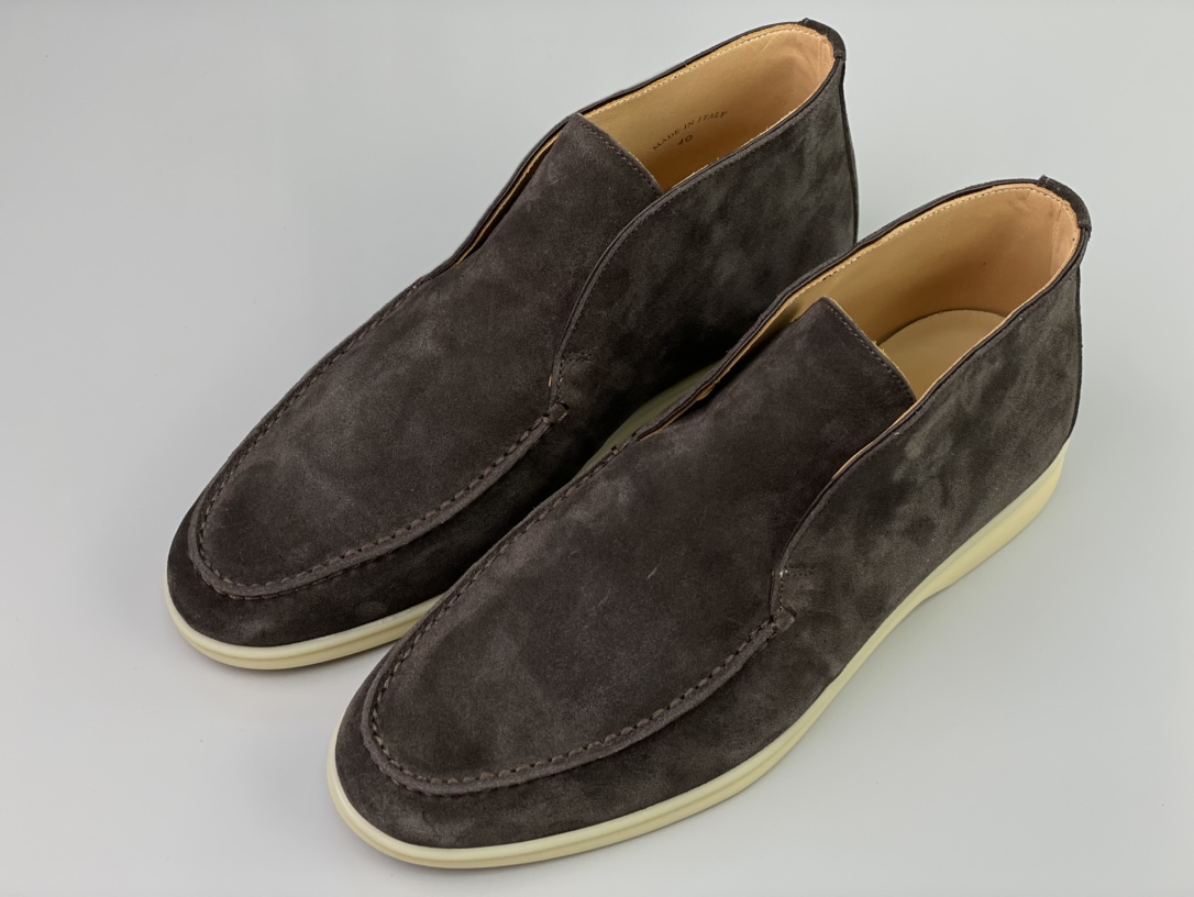Loro Piana White Sole Summer Walk Loafers In Brown - PerfectKickZ
