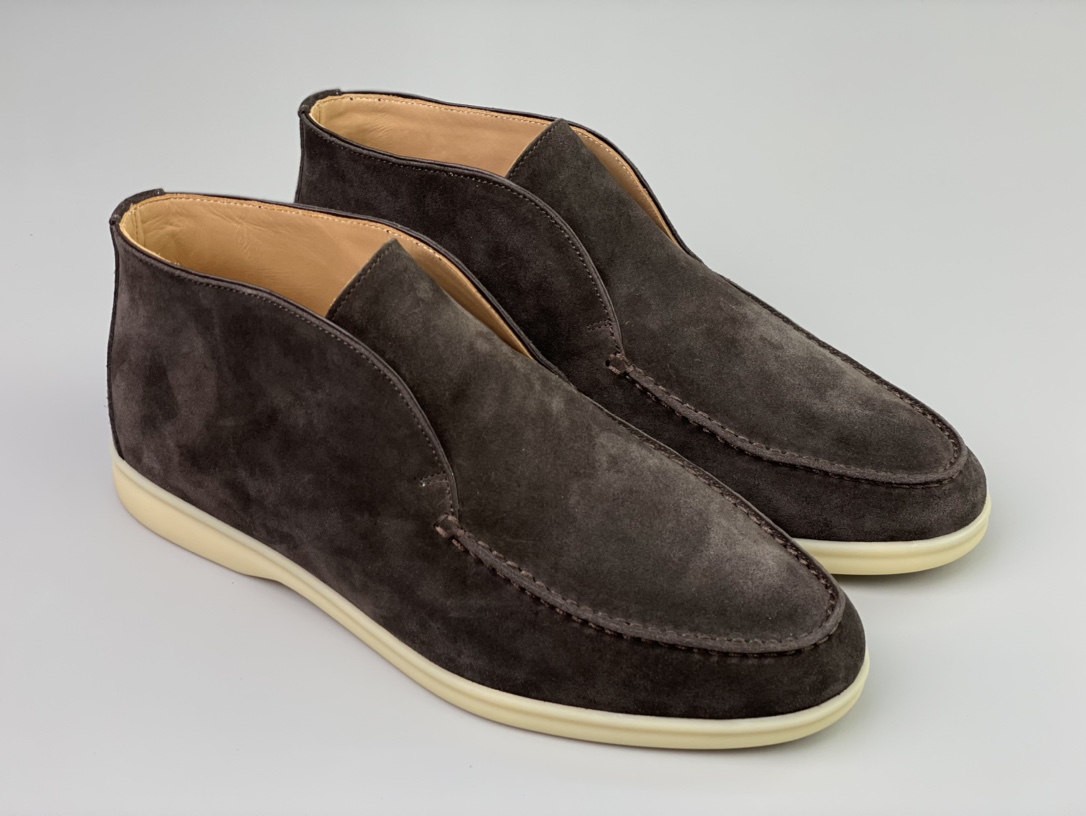 Loro Piana White Sole Summer Walk Loafers In Brown - PerfectKickZ