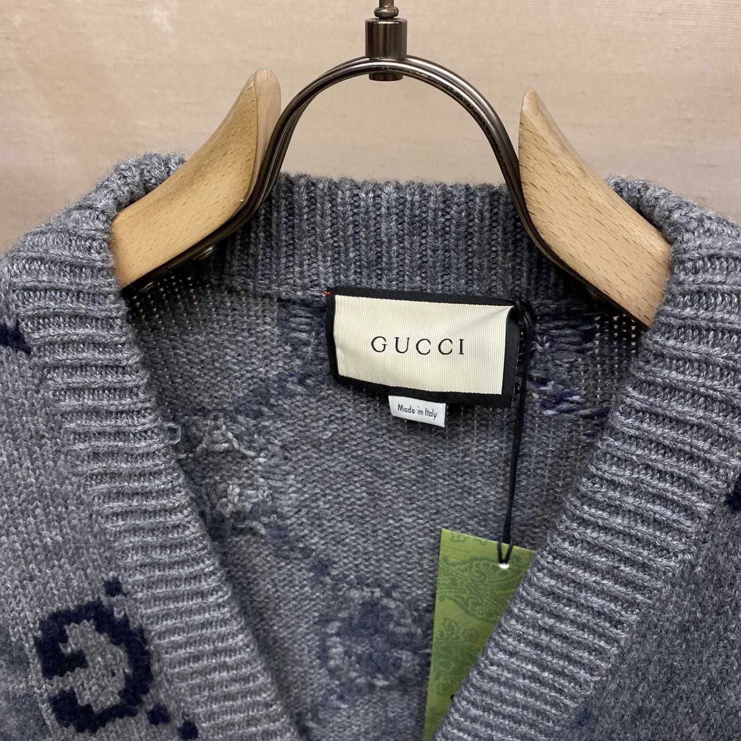 Gucci Wool Cardigan With GG Intarsia - PerfectKickZ
