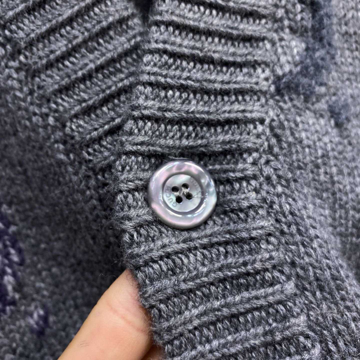 Gucci Wool Cardigan With GG Intarsia - 