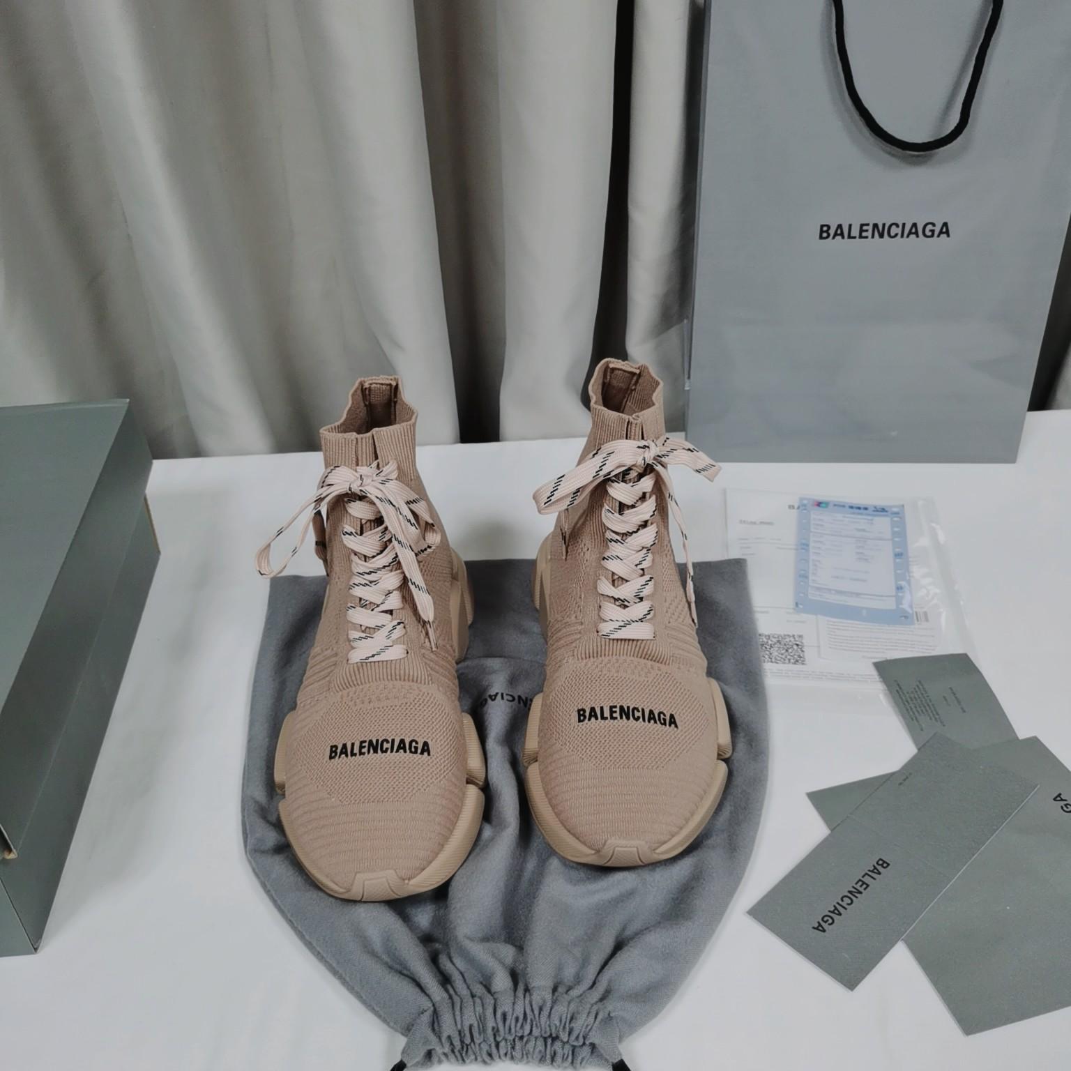 Balenciaga Speed 2.0 Lace Up Shoes - PerfectKickZ