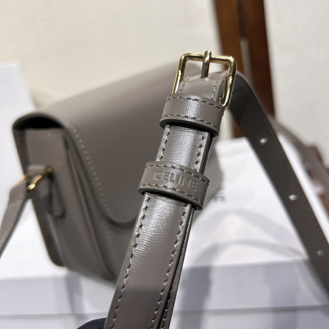 Celine Teen Triomphe Bag In Shiny Calfskin - PerfectKickZ