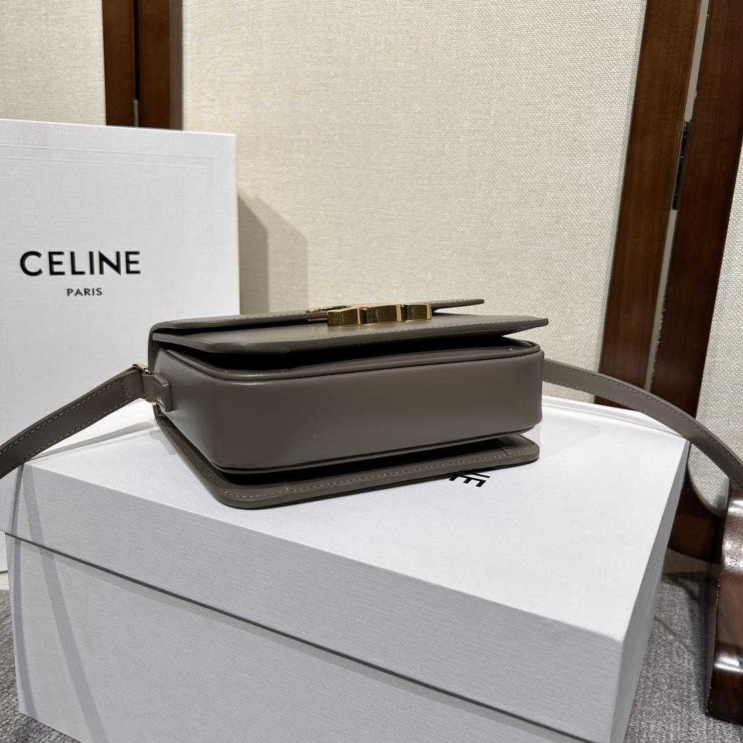 Celine Teen Triomphe Bag In Shiny Calfskin - PerfectKickZ