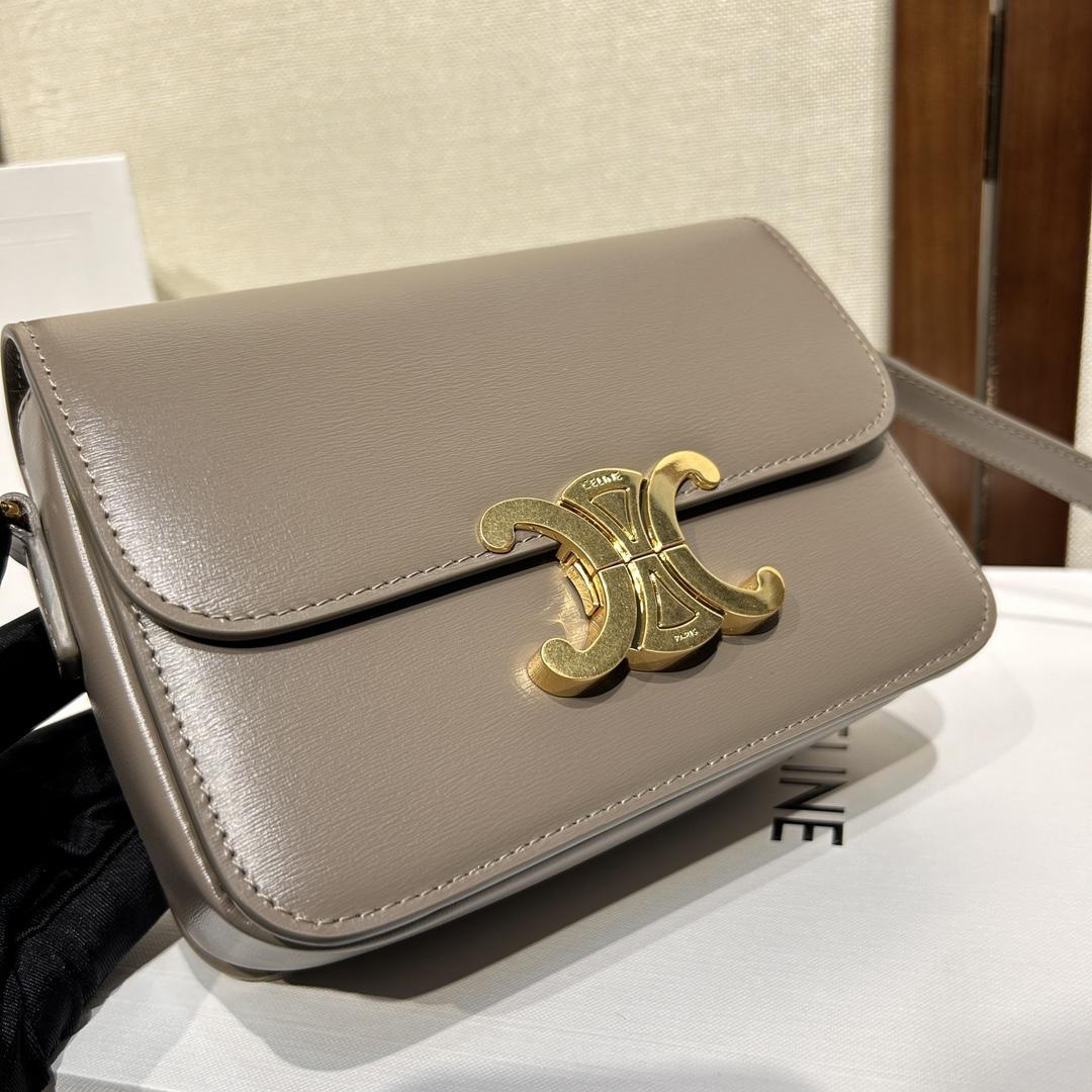Celine Teen Triomphe Bag In Shiny Calfskin - PerfectKickZ