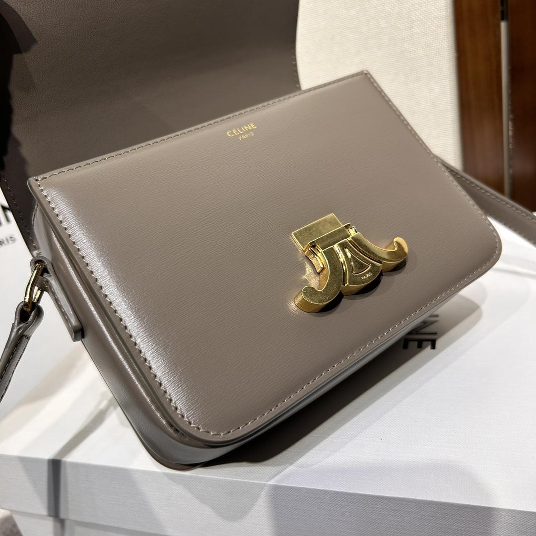 Celine Teen Triomphe Bag In Shiny Calfskin - PerfectKickZ