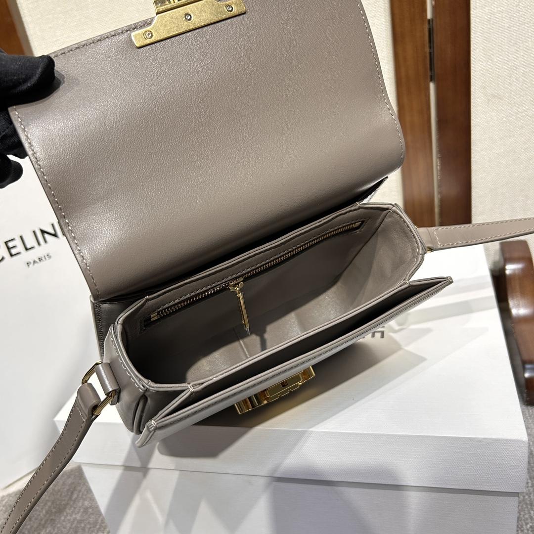 Celine Teen Triomphe Bag In Shiny Calfskin - PerfectKickZ