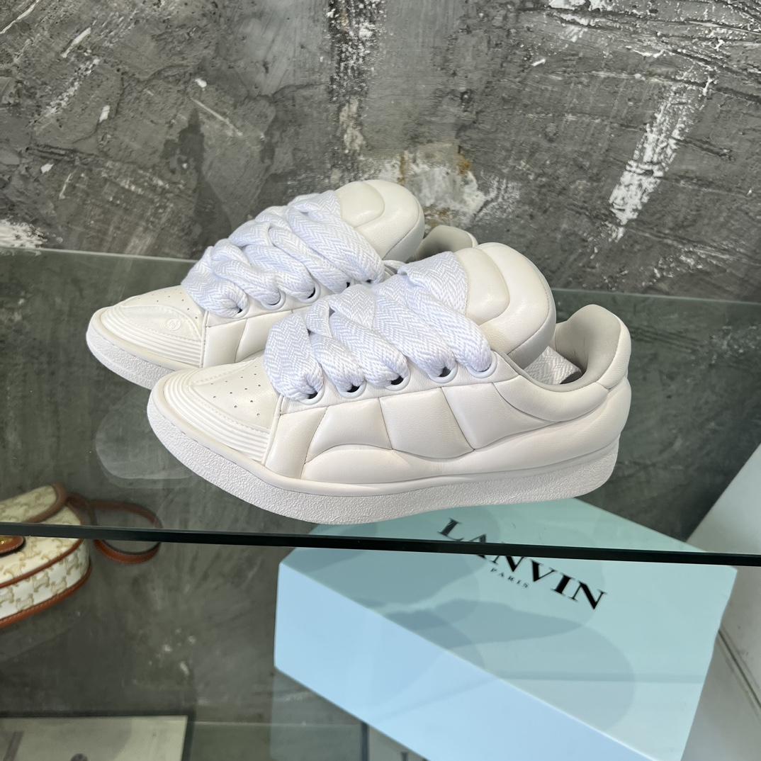 Lanvin Leather Curb XL Sneakers - PerfectKickZ