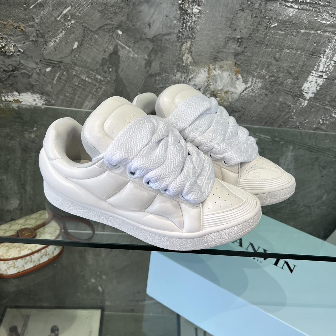 Lanvin Leather Curb XL Sneakers - PerfectKickZ