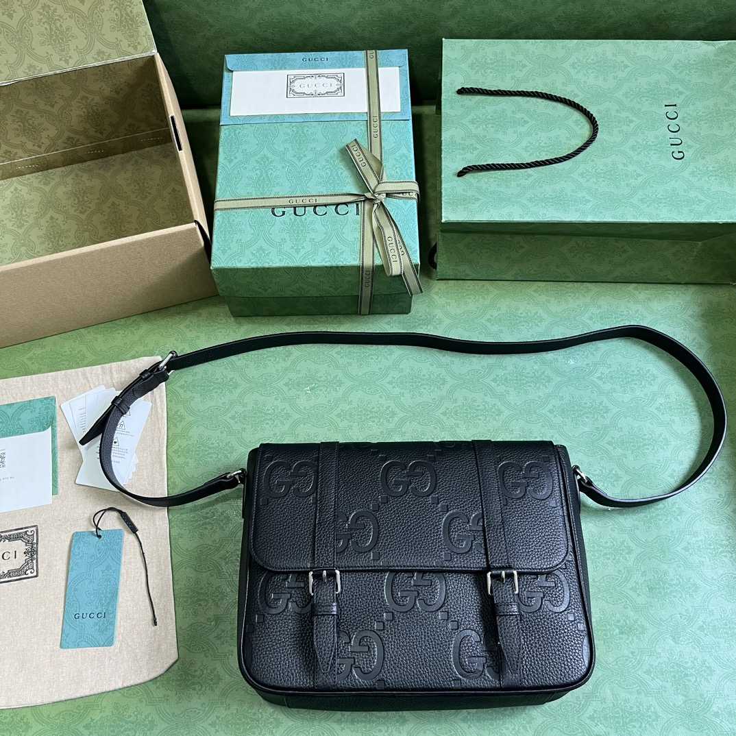 Gucci Jumbo GG Medium Messenger Bag (31x 24.5x 6cm) - PerfectKickZ
