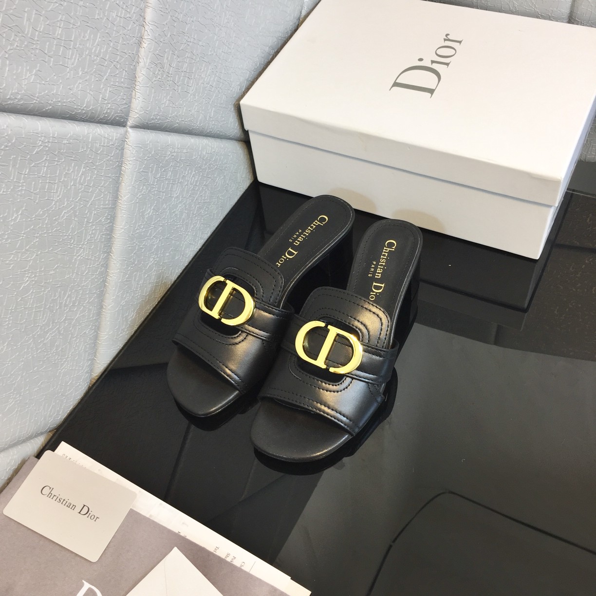 Dior 30 Montaigne Heeled Slide - 