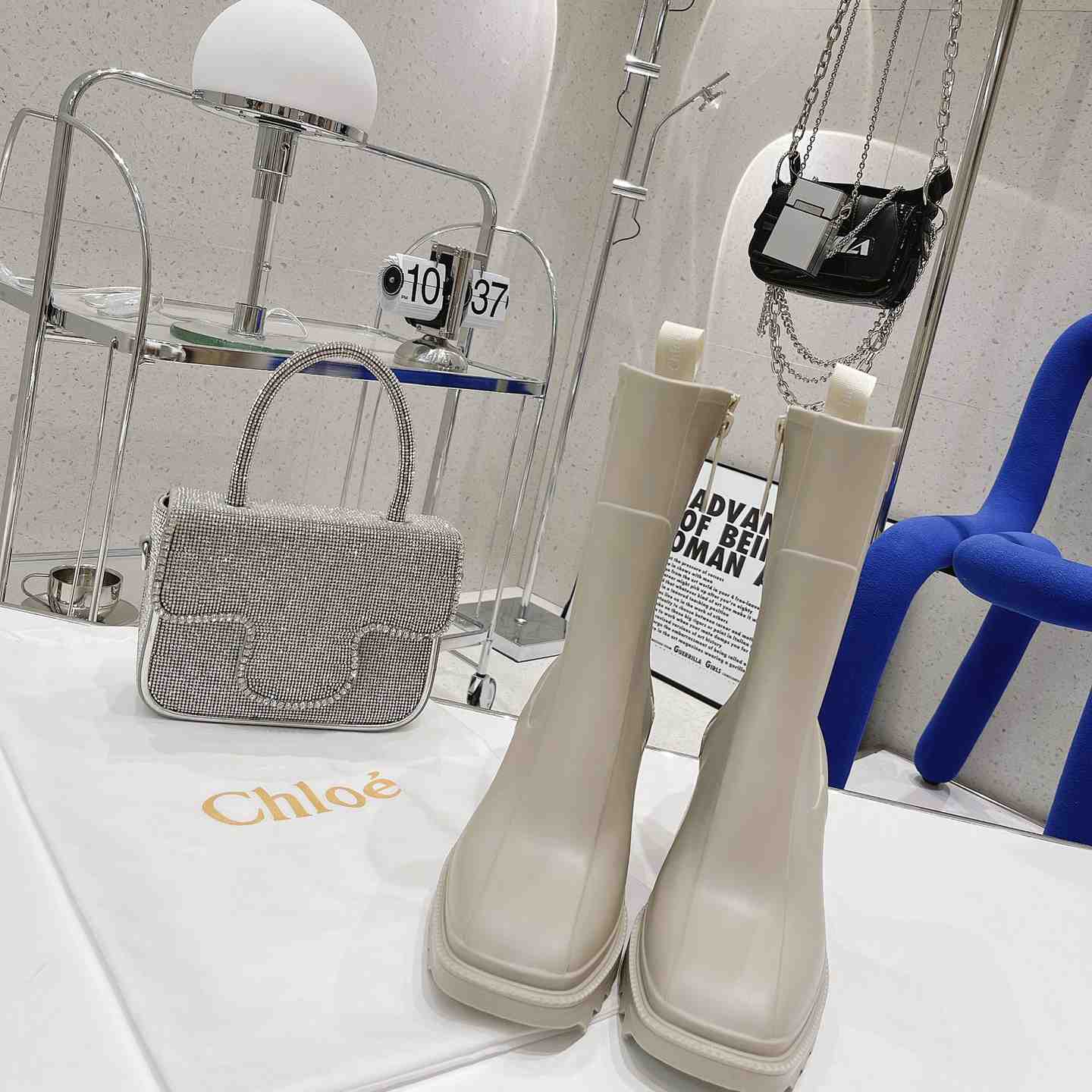 Chloe Debossed-logo Chunky Boots - PerfectKickZ