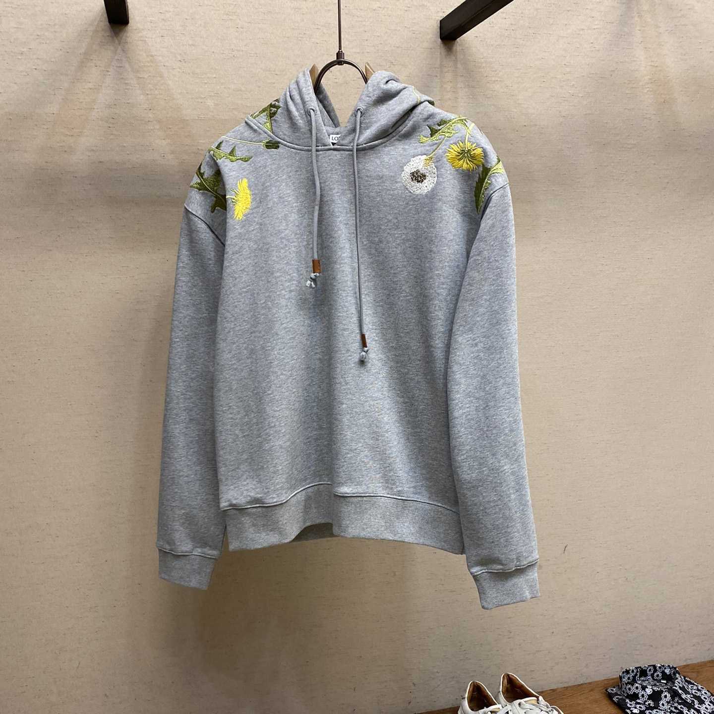 Loewe Anagram Flowers Hoodie In Cotton - PerfectKickZ