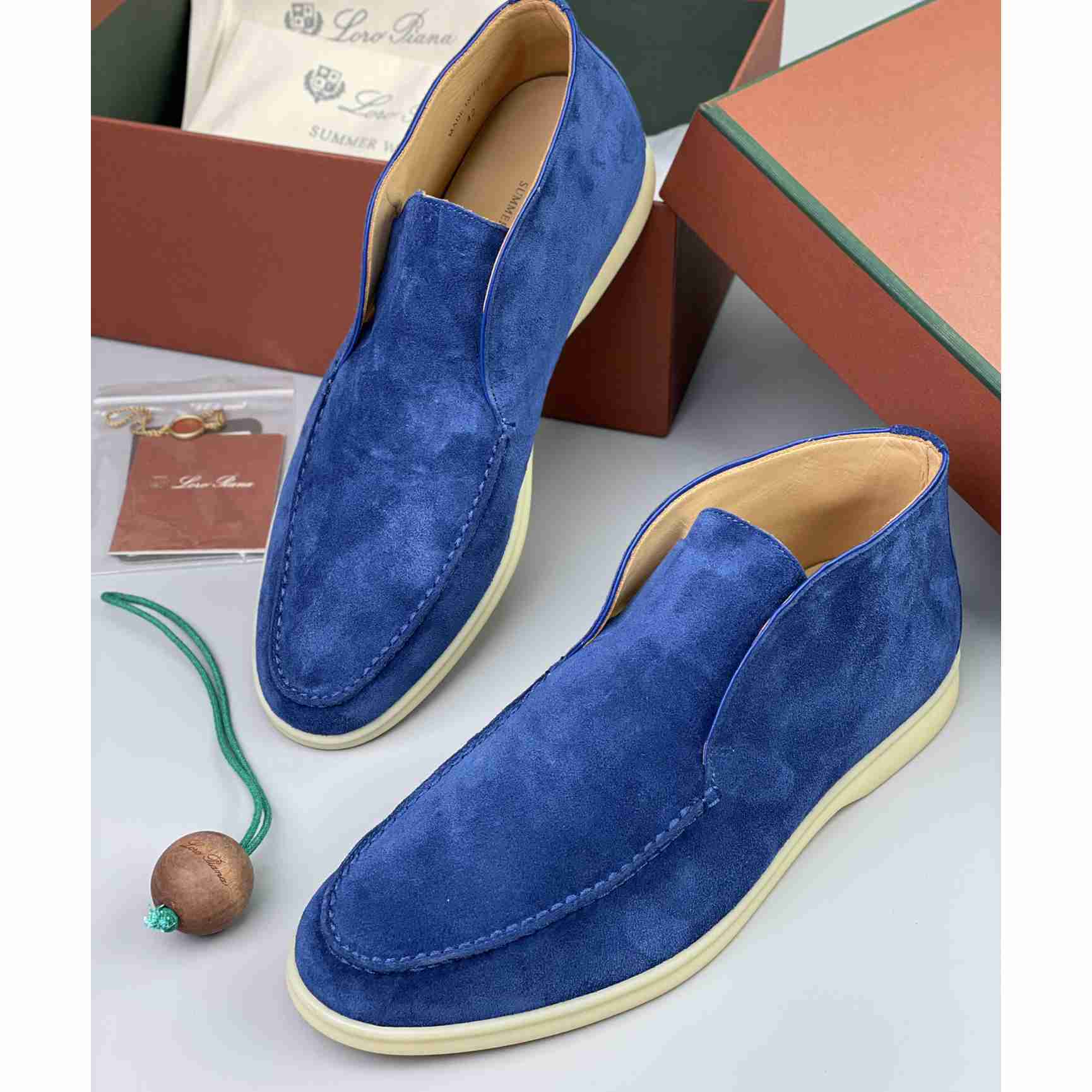 Loro Piana White Sole Summer Walk Loafers - PerfectKickZ