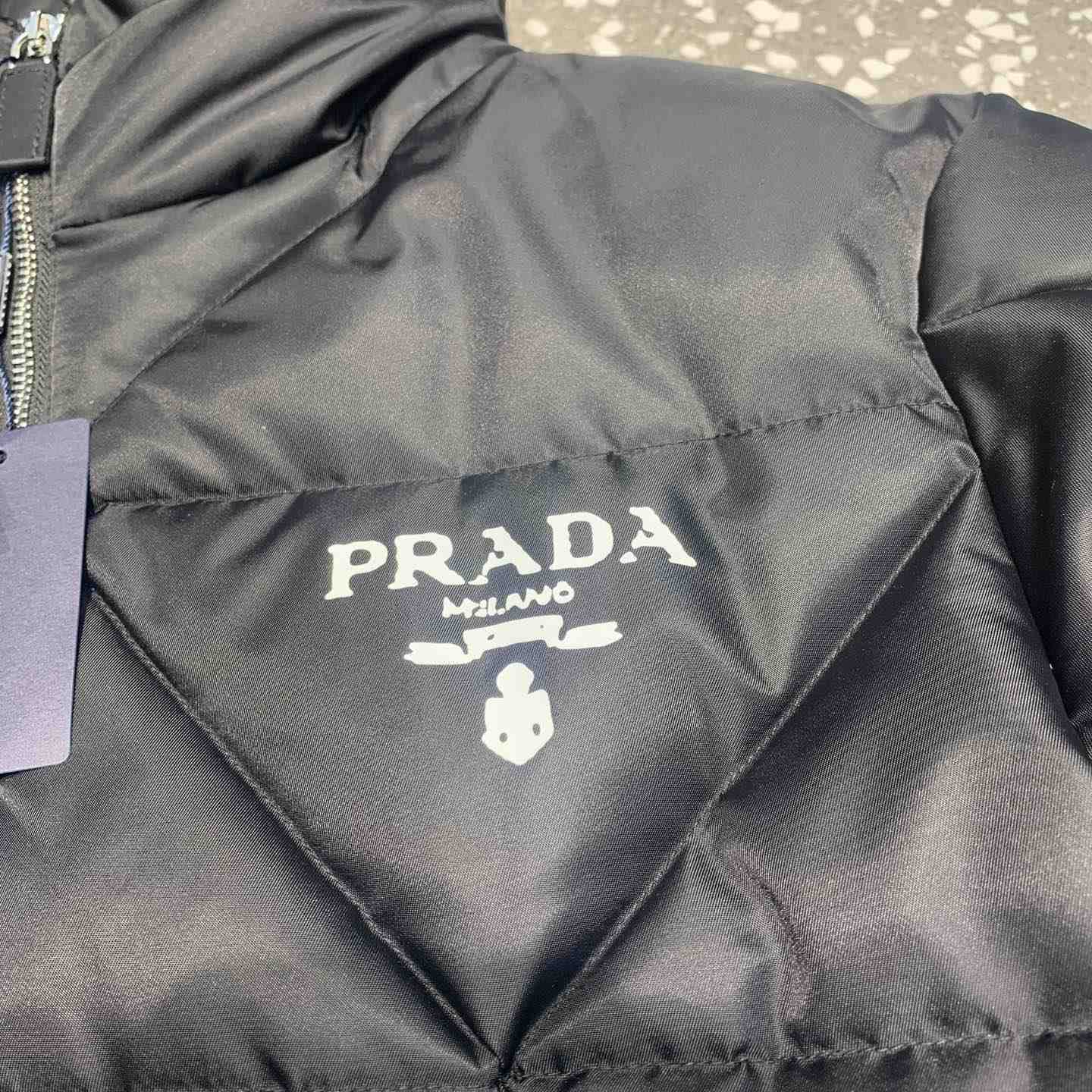 Prada Cropped Re-Nylon Down Jacket - PerfectKickZ