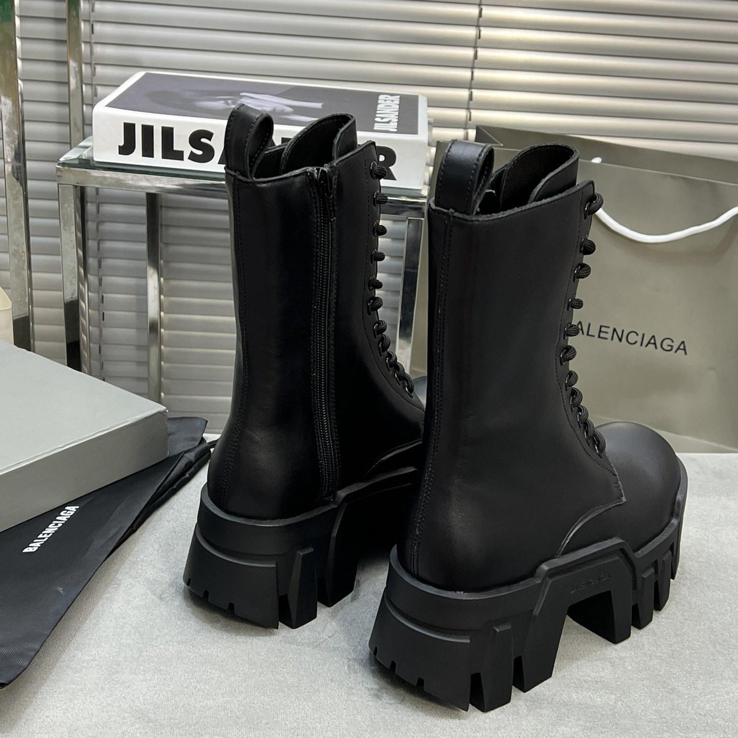 Balenciaga Bulldozer Lace-Up Boot In Black - PerfectKickZ