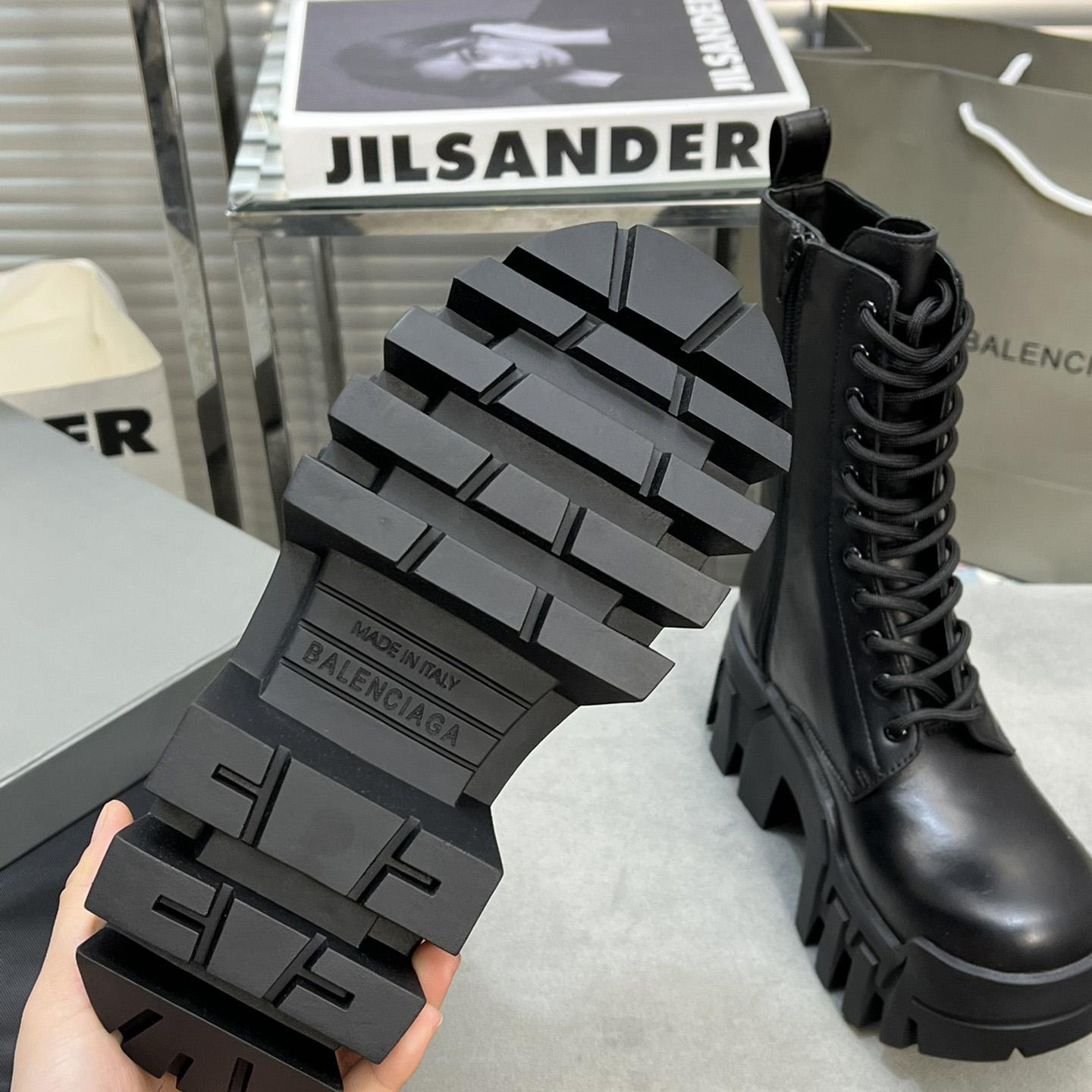 Balenciaga Bulldozer Lace-Up Boot In Black - PerfectKickZ
