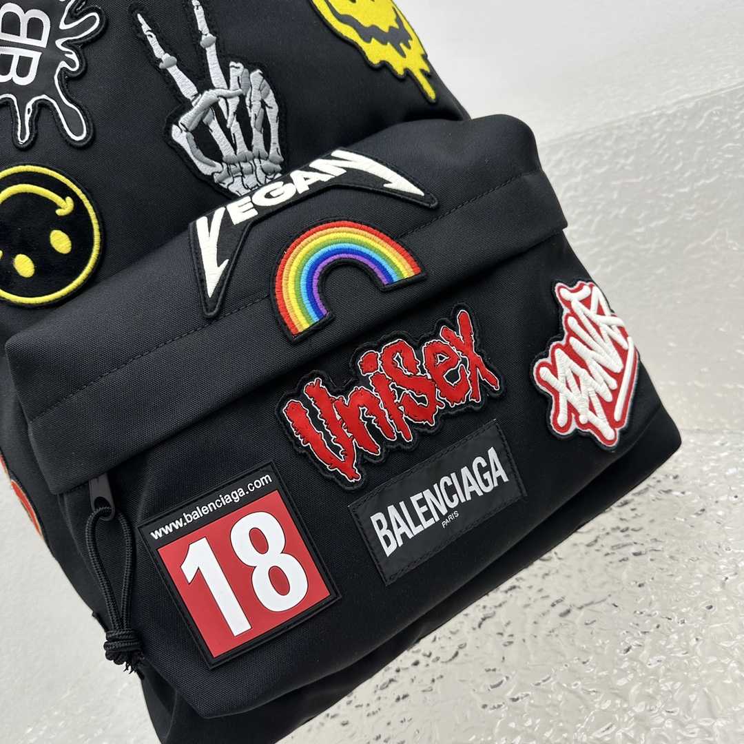 Balenciaga Gamer Patch Backpack In Black (39-14-50cm) - PerfectKickZ