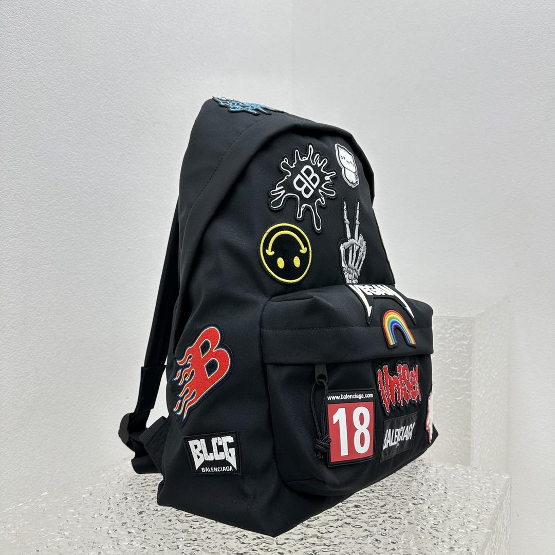 Balenciaga Gamer Patch Backpack In Black (39-14-50cm) - PerfectKickZ