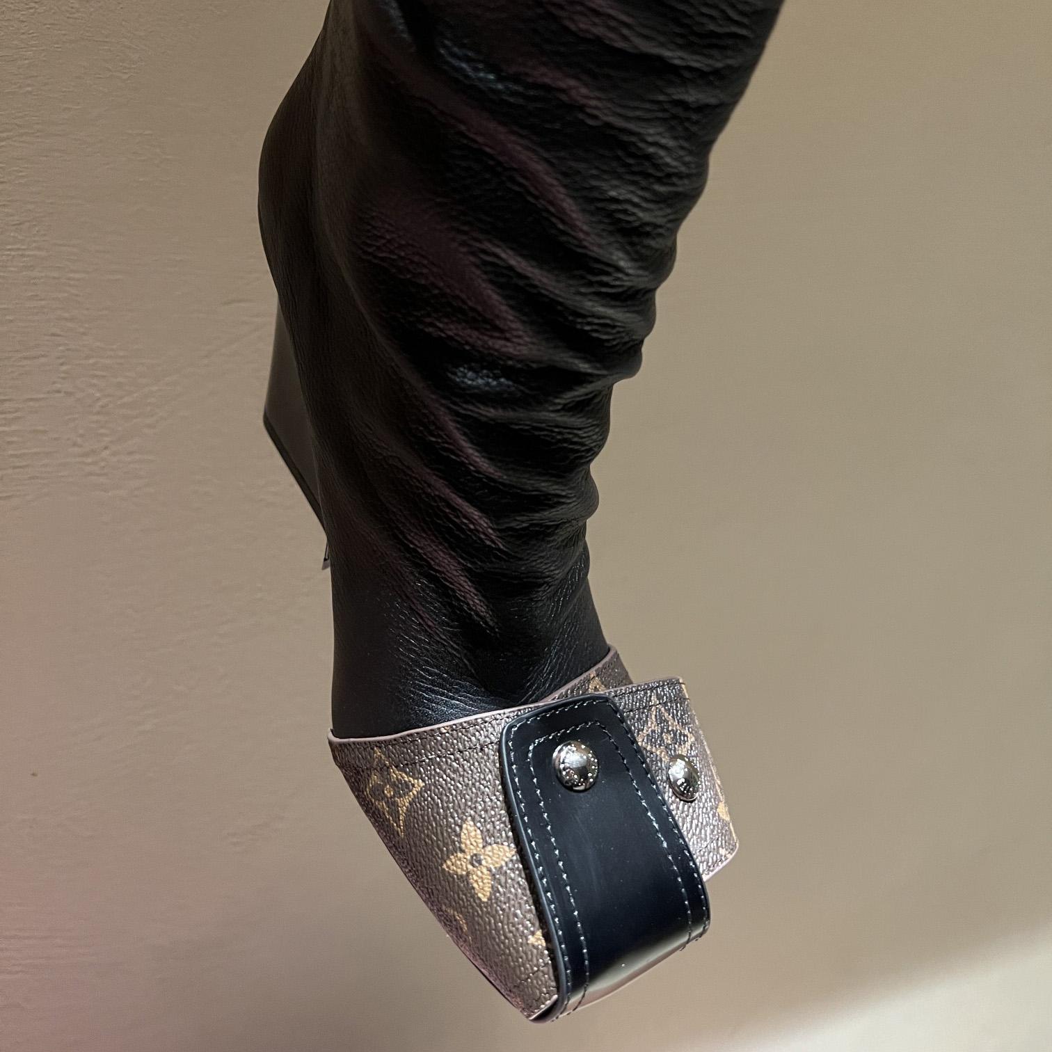 Louis Vuitton Patti Wedge Half Boot - PerfectKickZ