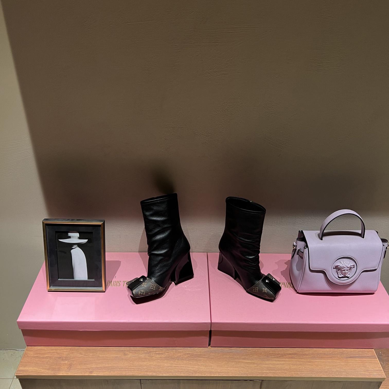 Louis Vuitton Patti Wedge Half Boot - PerfectKickZ