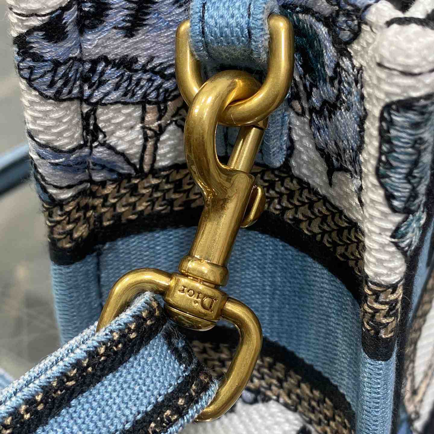 Dior Mini Dior Book Tote With Strap - PerfectKickZ