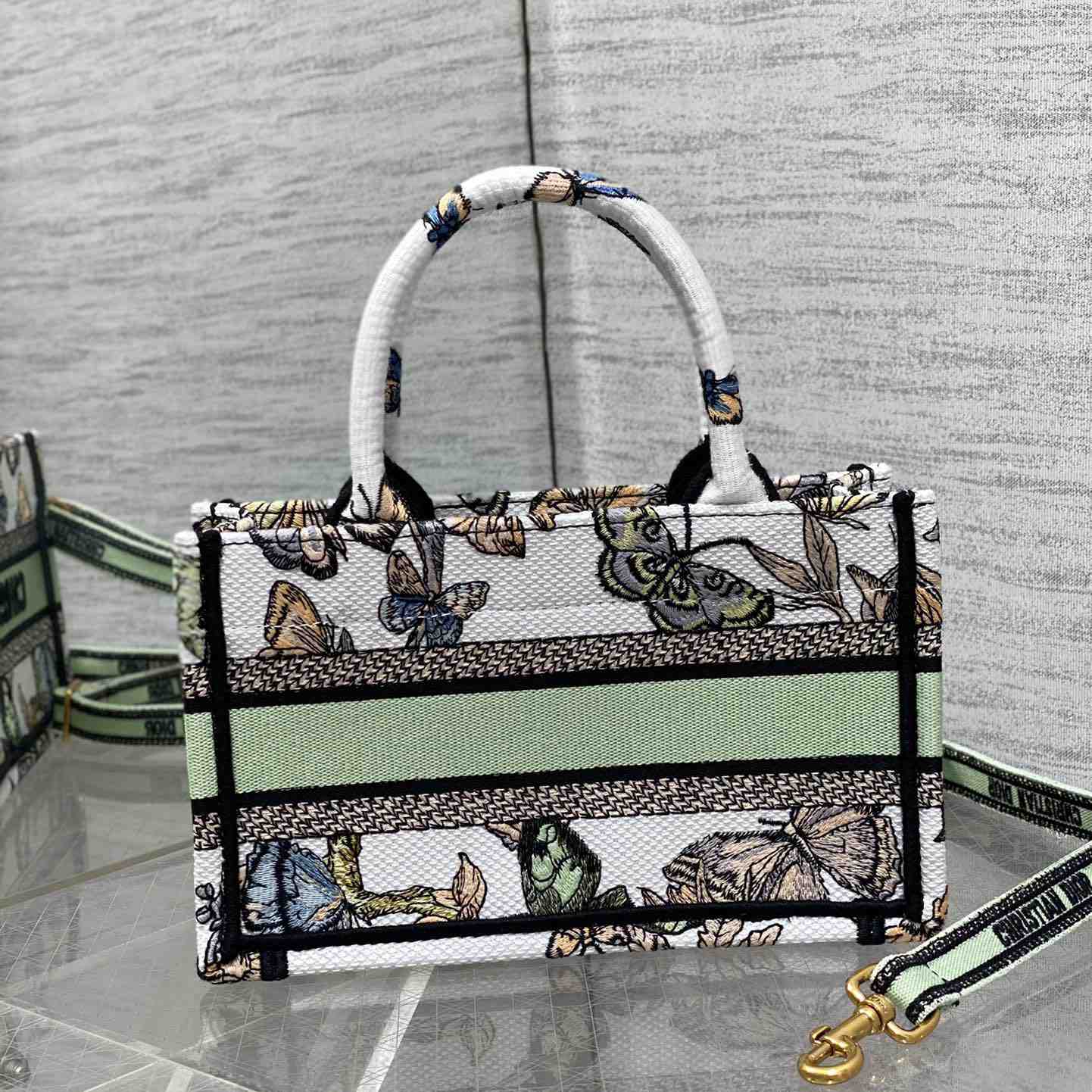 Dior Mini Dior Book Tote With Strap - PerfectKickZ