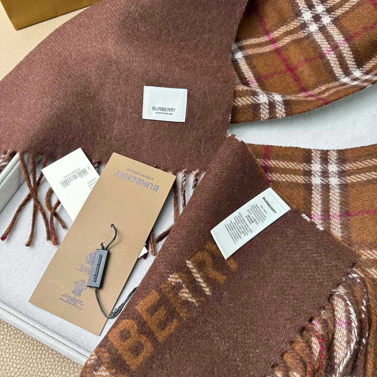 Burberry Reversible Check Cashmere Scarf - PerfectKickZ