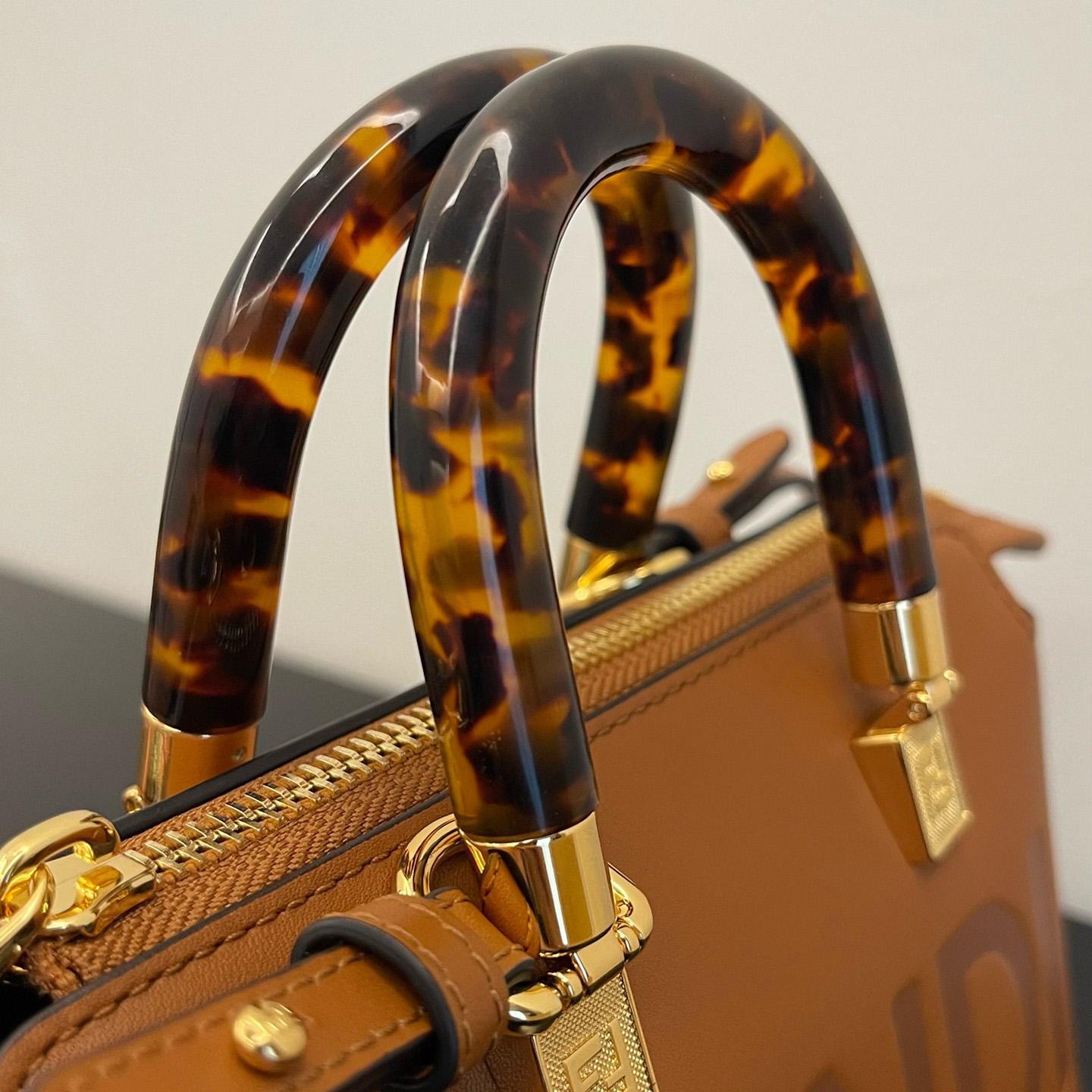 Fendi By The Way Mini Small Brown Leather Boston Bag  - PerfectKickZ