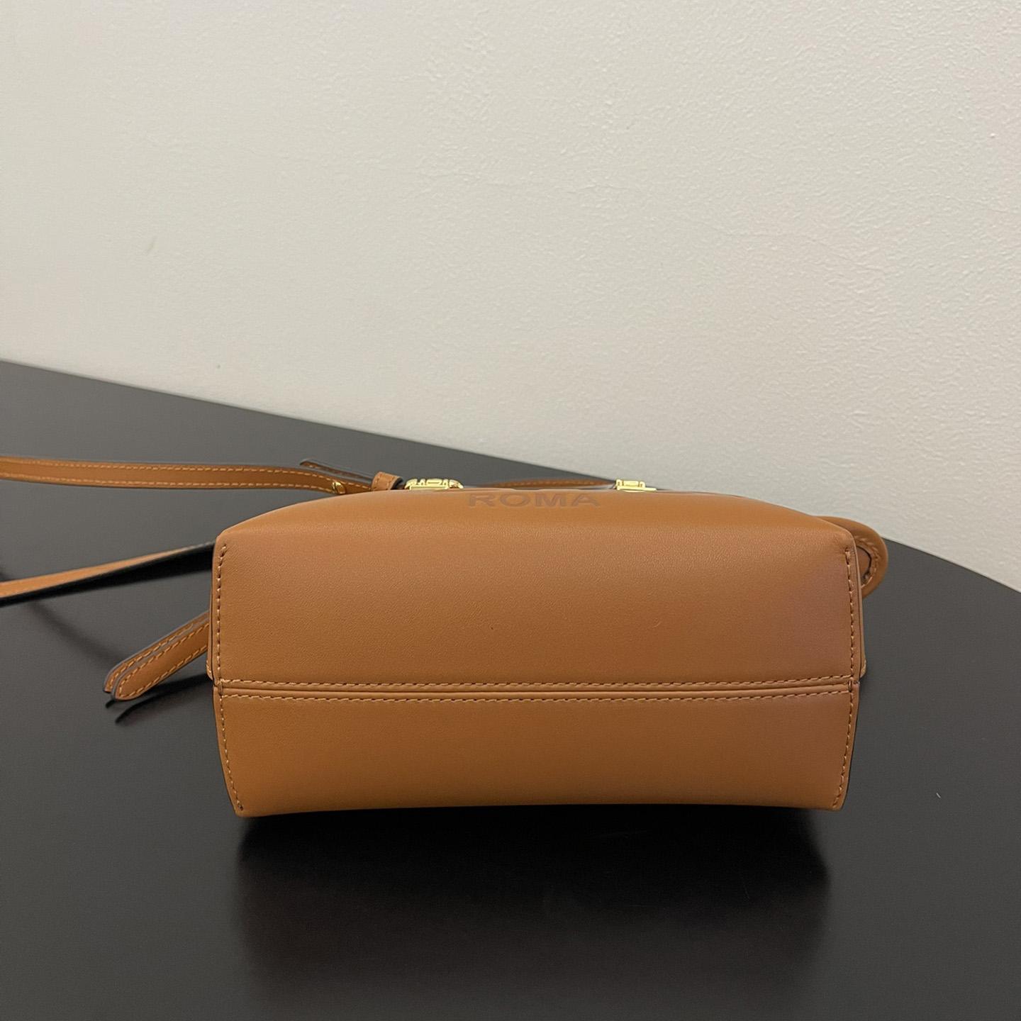 Fendi By The Way Mini Small Brown Leather Boston Bag  - PerfectKickZ