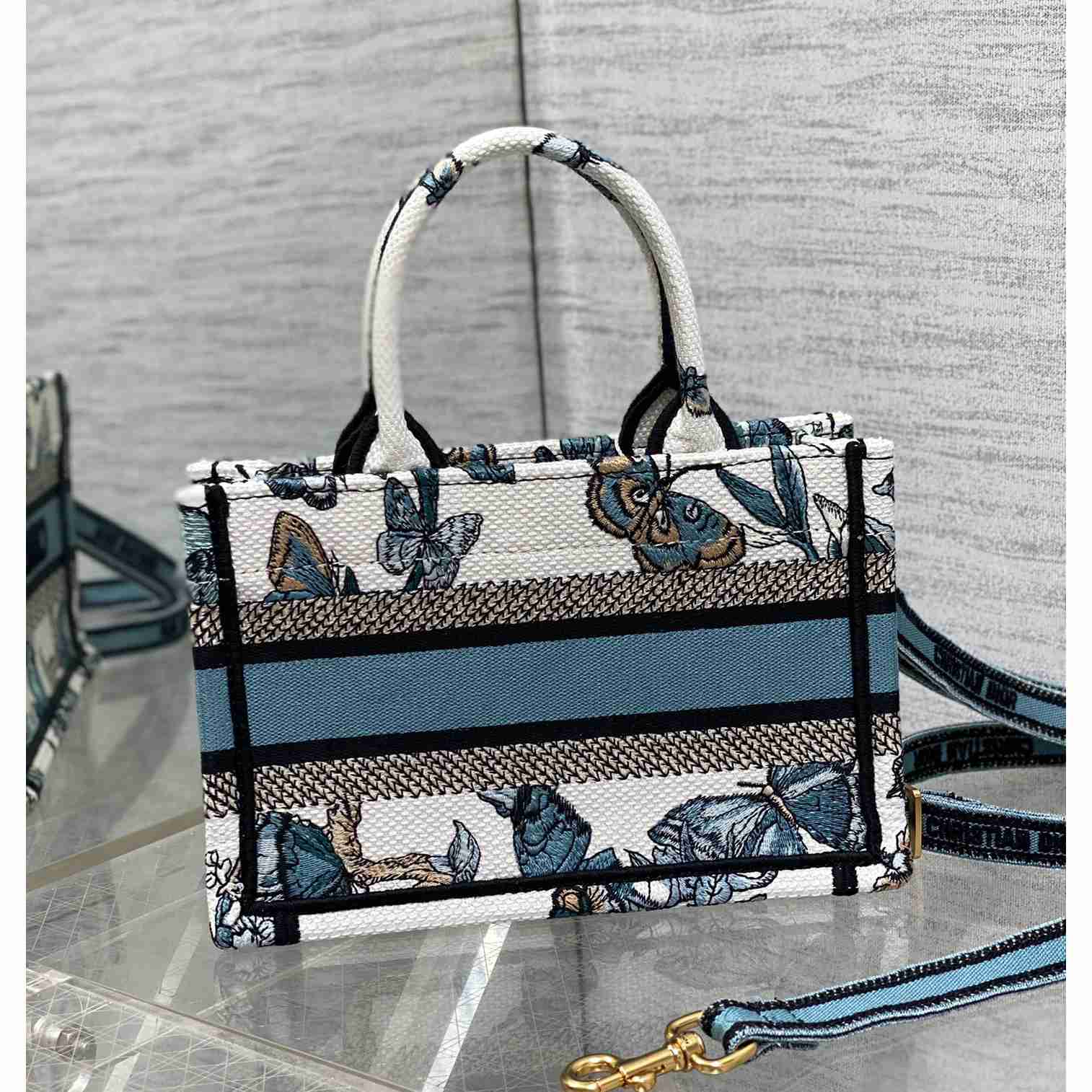 Dior Mini Dior Book Tote With Strap - PerfectKickZ