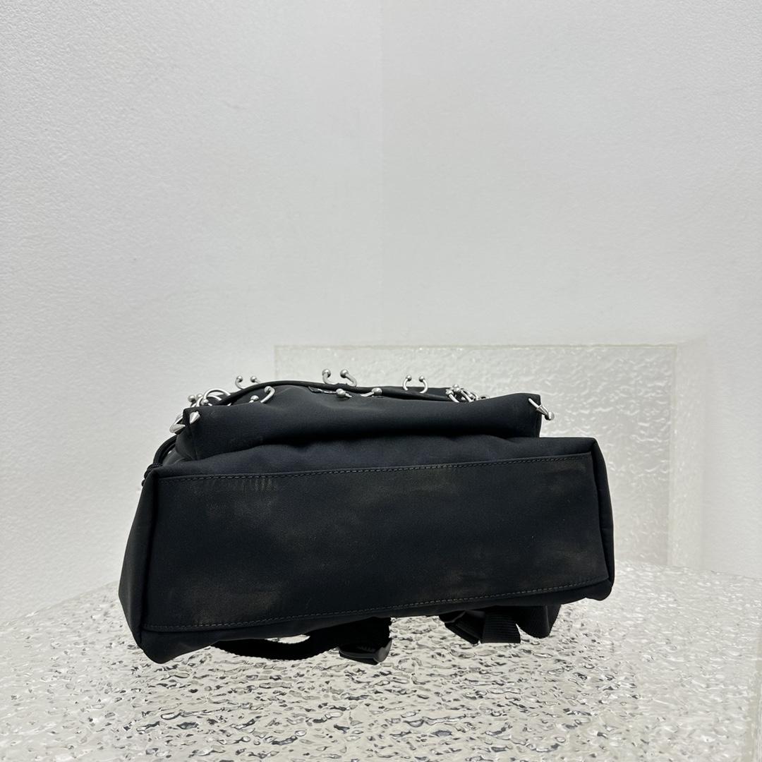 Balenciaga Explorer Backpack With Piercings In Black - PerfectKickZ