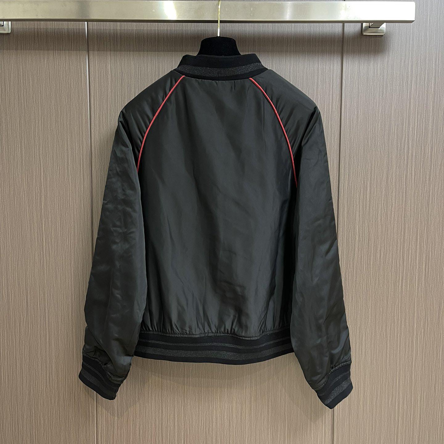 Dolce & Gabbana Satin Jacket With Embroidered Dg Patch - PerfectKickZ