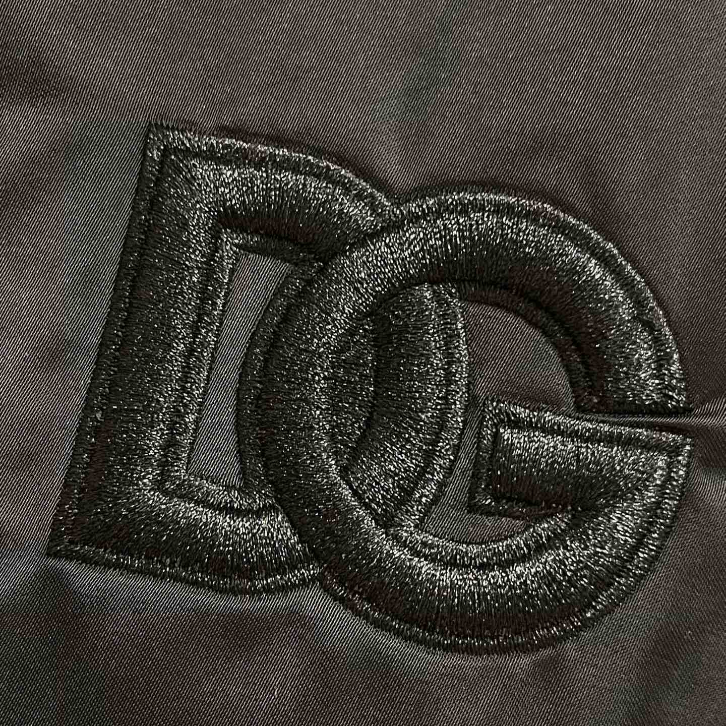 Dolce & Gabbana Satin Jacket With Embroidered Dg Patch - PerfectKickZ