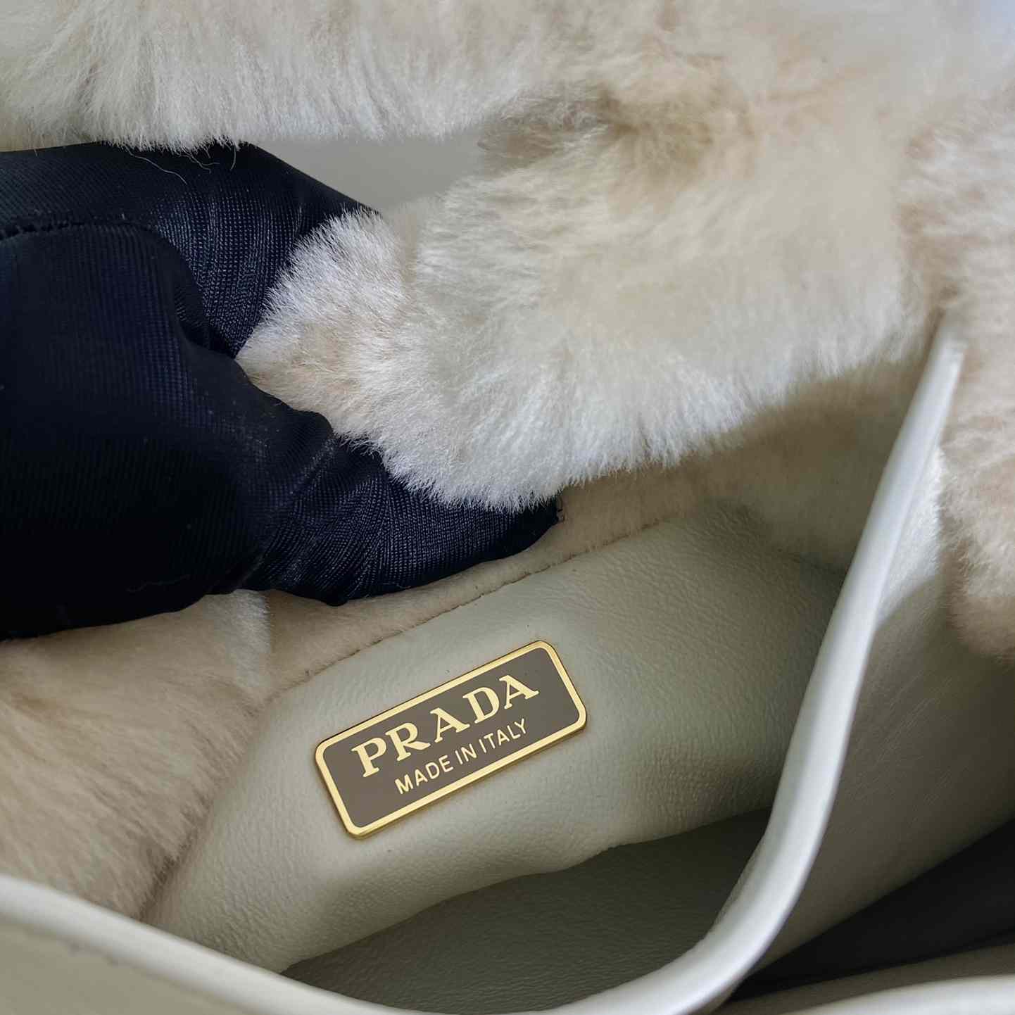 Prada Shearling Mini Handbag - PerfectKickZ