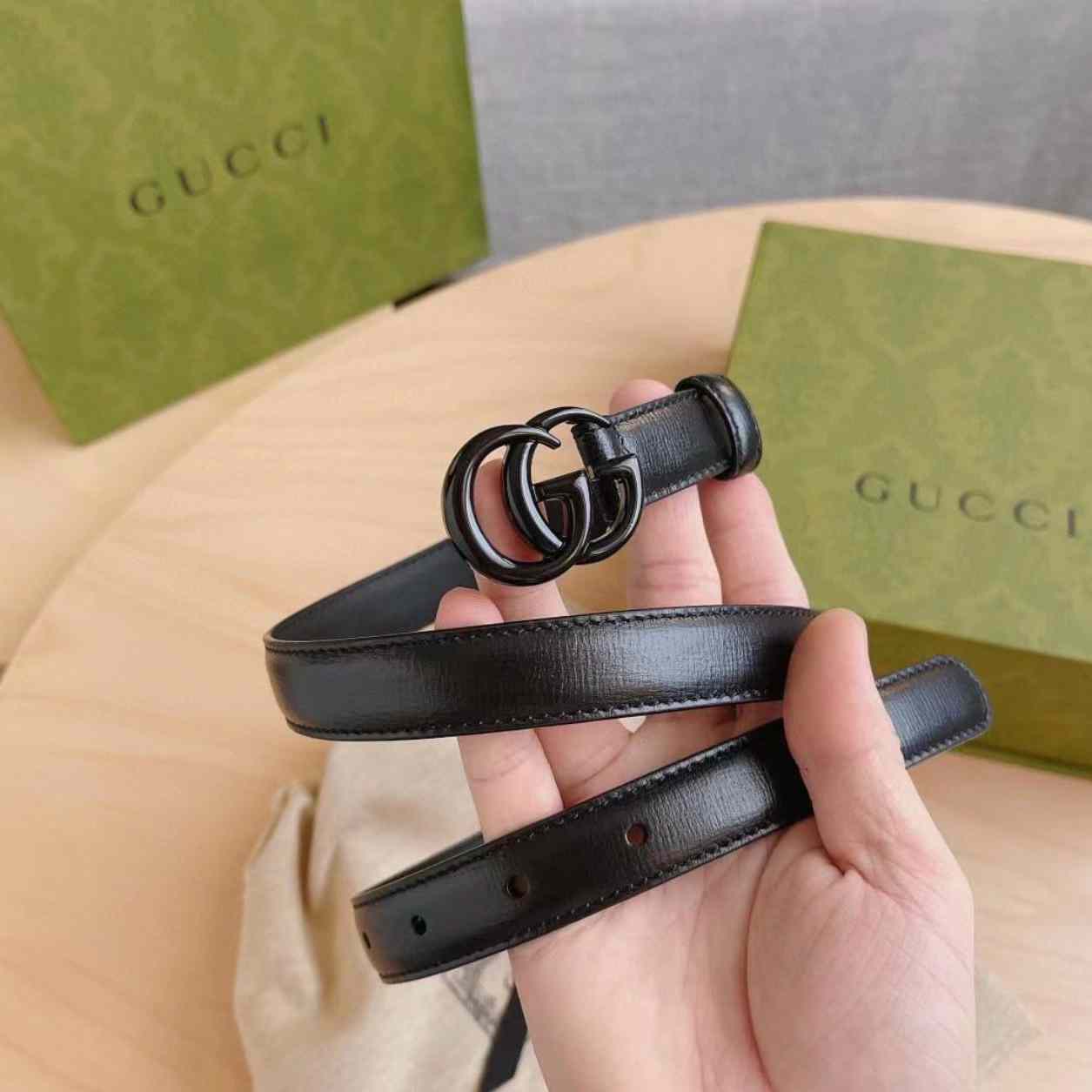 Gucci Leather Belt With Double G Buckle - PerfectKickZ