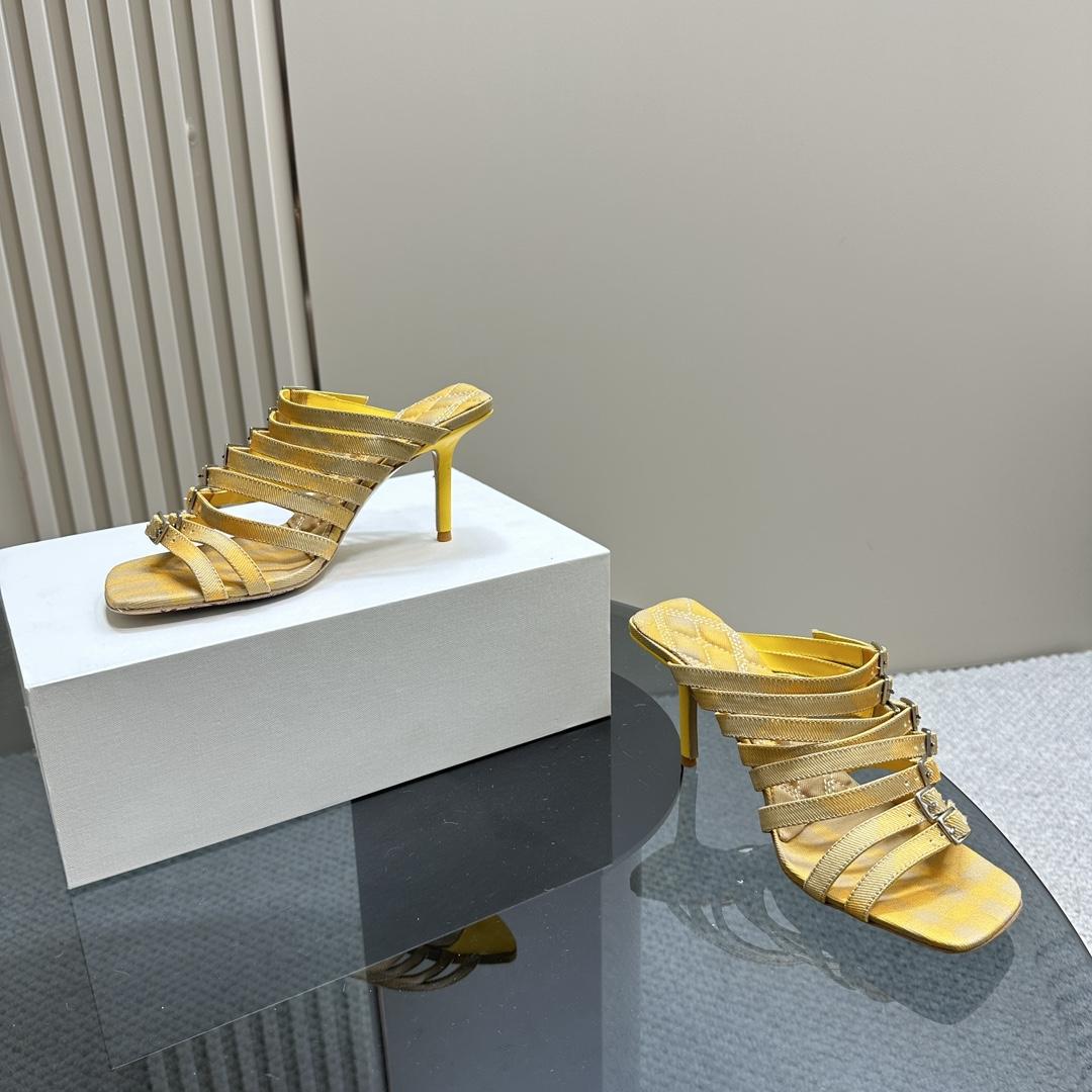 Burberry Check Cotton Step Sandals - PerfectKickZ