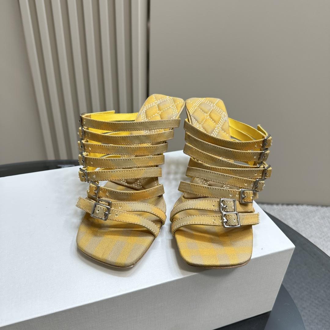 Burberry Check Cotton Step Sandals - PerfectKickZ