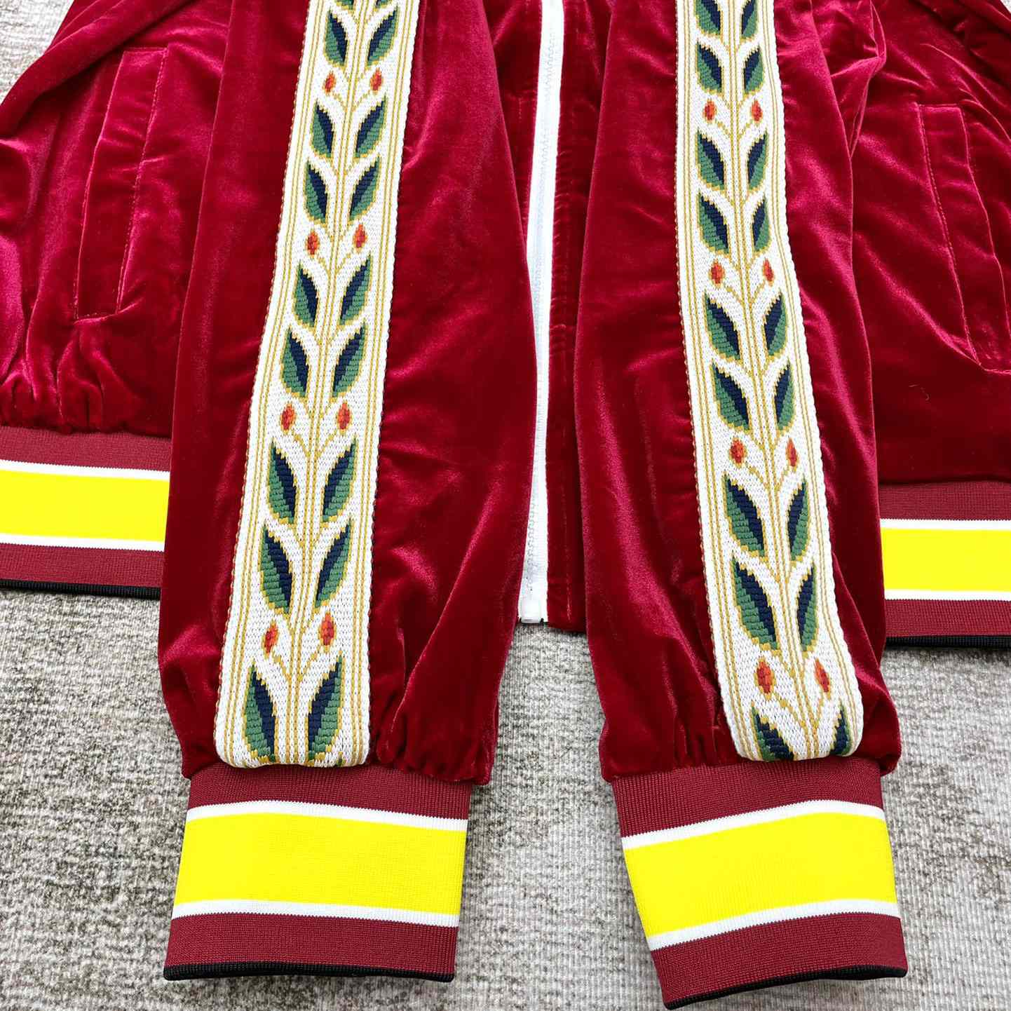 Casablanca Laurel Logo Patch Zipped Track Jacket - PerfectKickZ