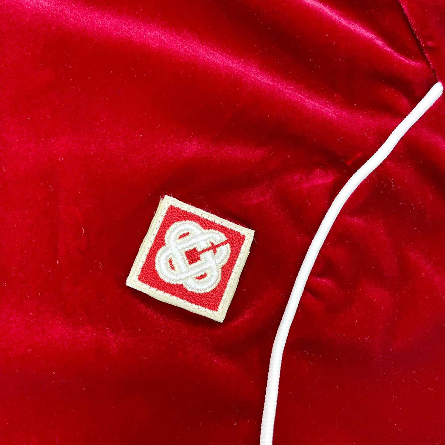 Casablanca Laurel Logo Patch Zipped Track Jacket - PerfectKickZ