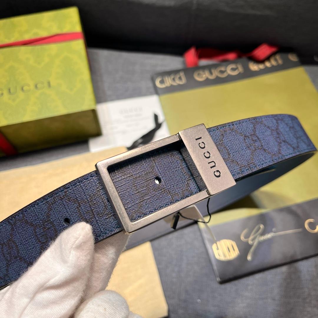 Gucci GG Belt With Rectangular Buckle  - PerfectKickZ