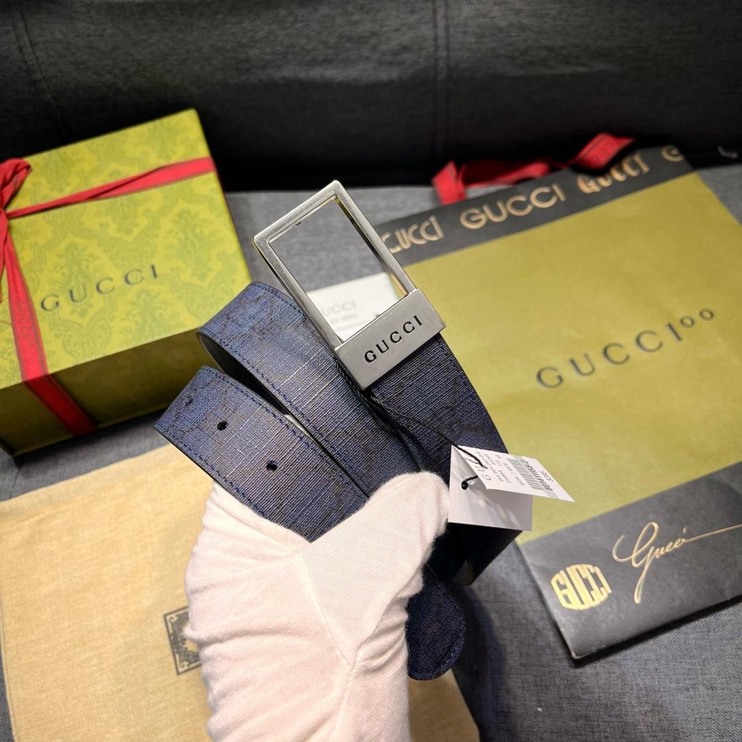 Gucci GG Belt With Rectangular Buckle  - PerfectKickZ