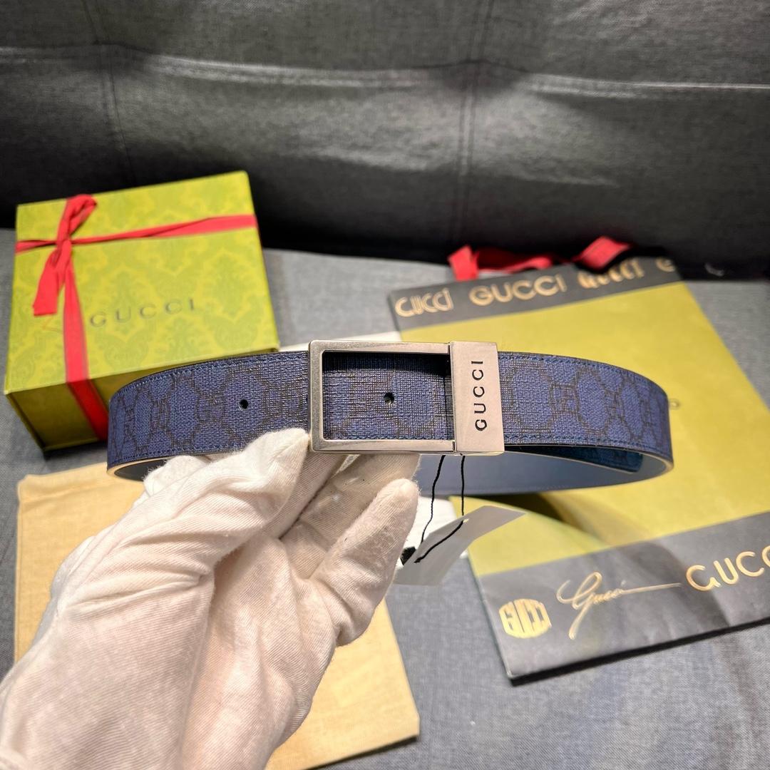 Gucci GG Belt With Rectangular Buckle  - PerfectKickZ