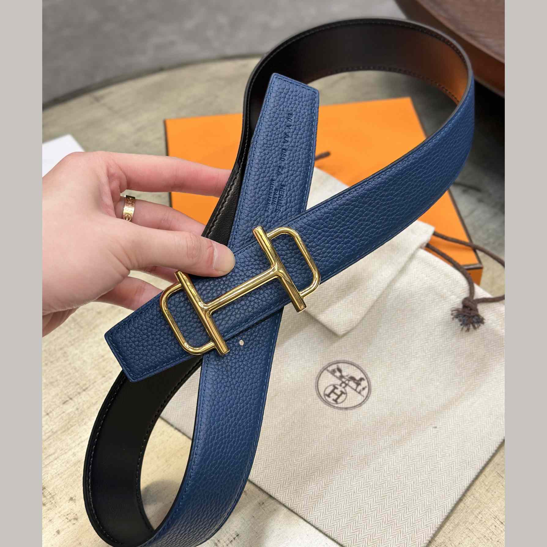 Hermes Royal Belt Buckle & Reversible Leather Strap 38 mm - PerfectKickZ